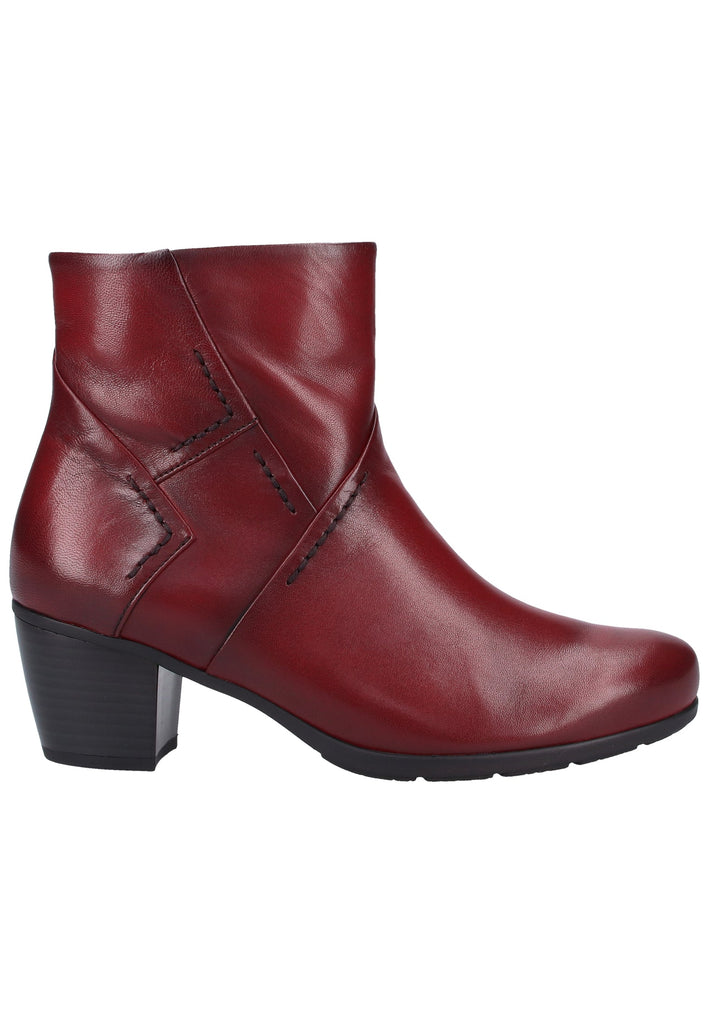 Gabor Stiefelette Glattleder Dunkelrot - surf4shoes