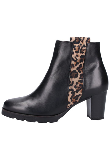 Gabor Stiefelette Glattleder Schwarz - surf4shoes