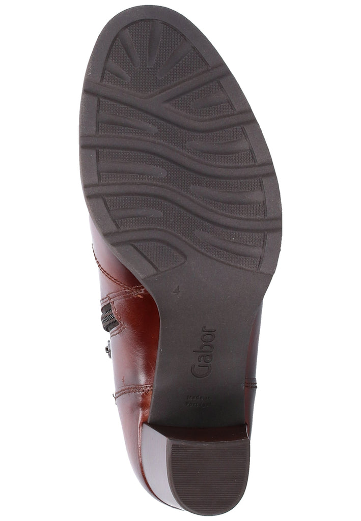 Gabor Stiefelette Glattleder Braun - surf4shoes