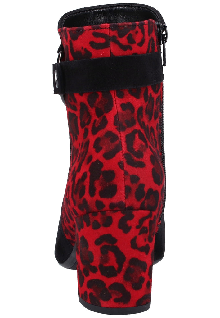 Gabor Stiefelette Veloursleder Schwarz/Rot - surf4shoes