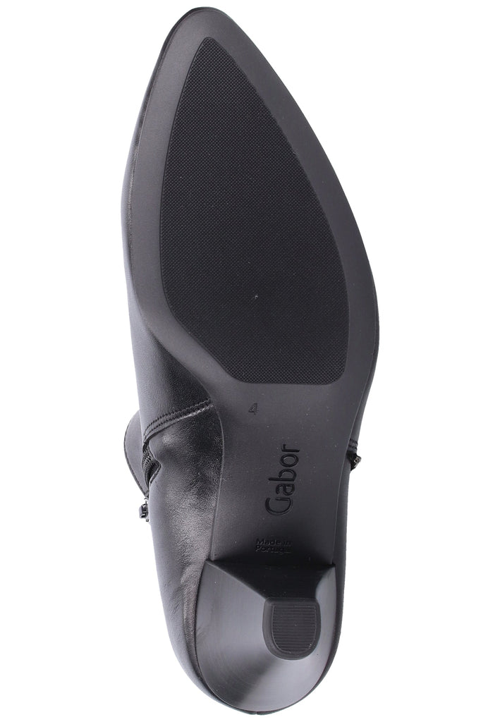 Gabor Stiefelette Glattleder Schwarz - surf4shoes