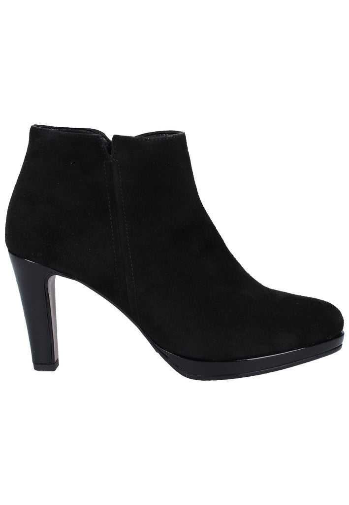 Gabor Stiefelette Veloursleder Schwarz - surf4shoes