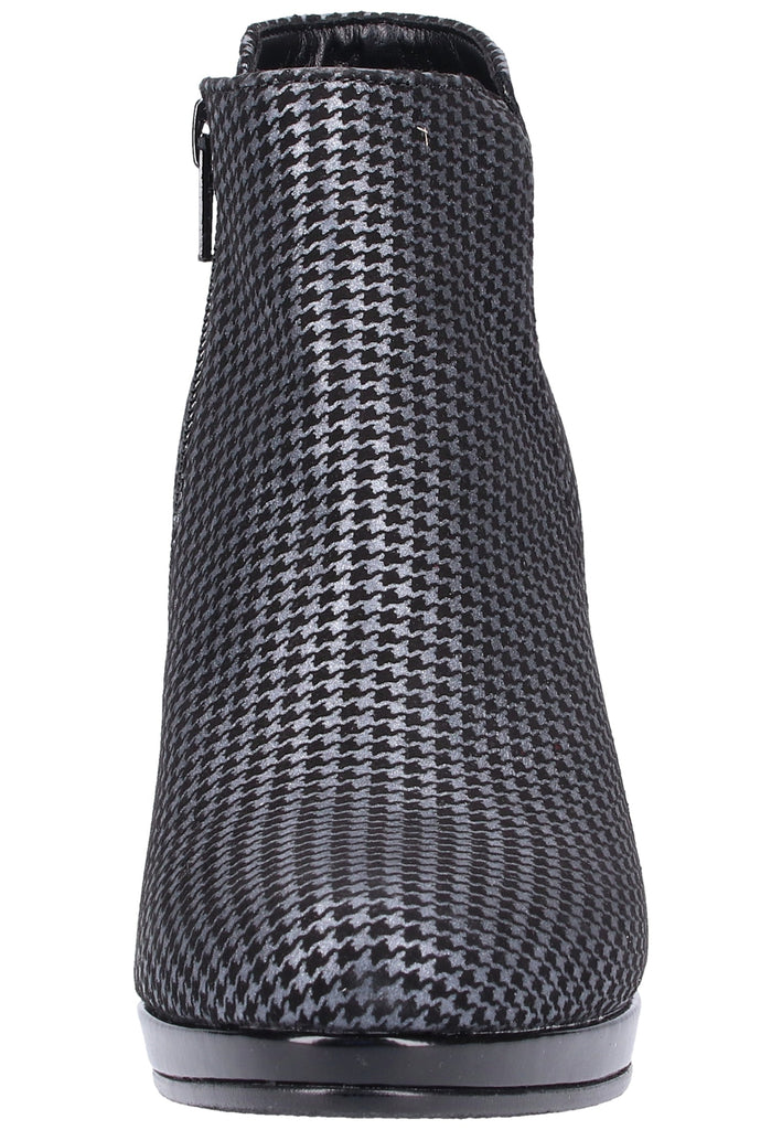 Gabor Stiefelette Veloursleder Schwarz/Grau - surf4shoes