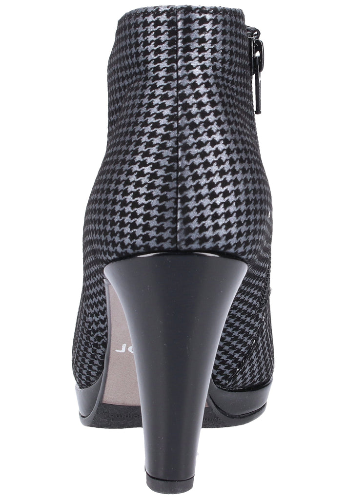 Gabor Stiefelette Veloursleder Schwarz/Grau - surf4shoes