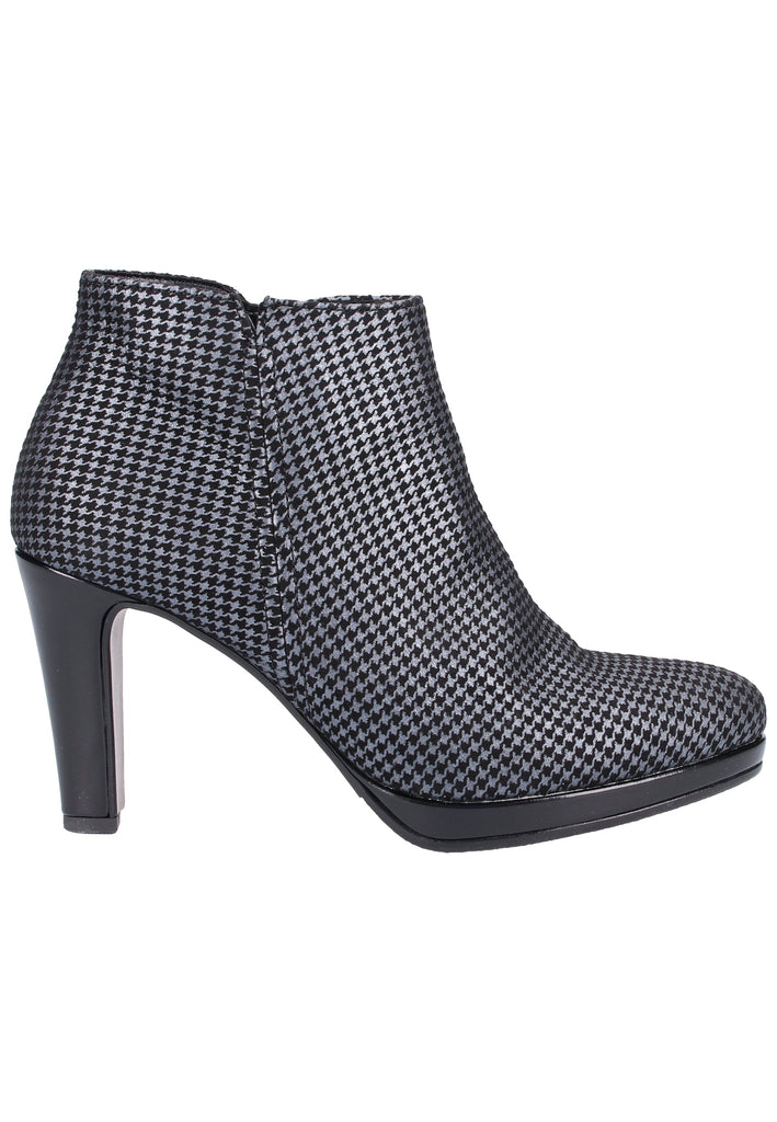 Gabor Stiefelette Veloursleder Schwarz/Grau - surf4shoes