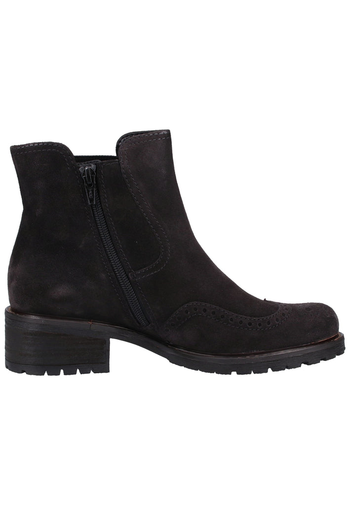 Gabor Stiefelette Veloursleder Dunkelgrau Warmfutter - surf4shoes
