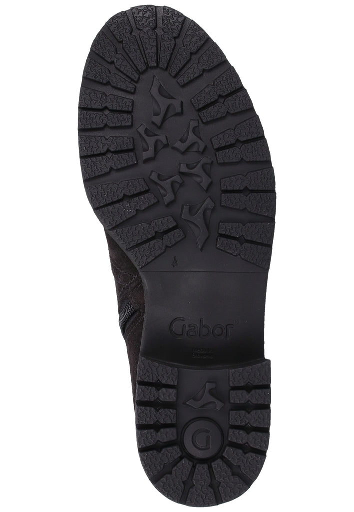 Gabor Stiefelette Veloursleder Dunkelgrau Warmfutter - surf4shoes