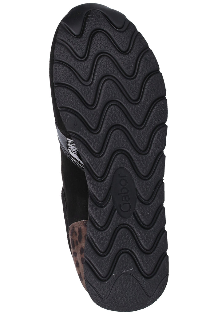 Gabor Sneaker Veloursleder Schwarz/Grau - surf4shoes