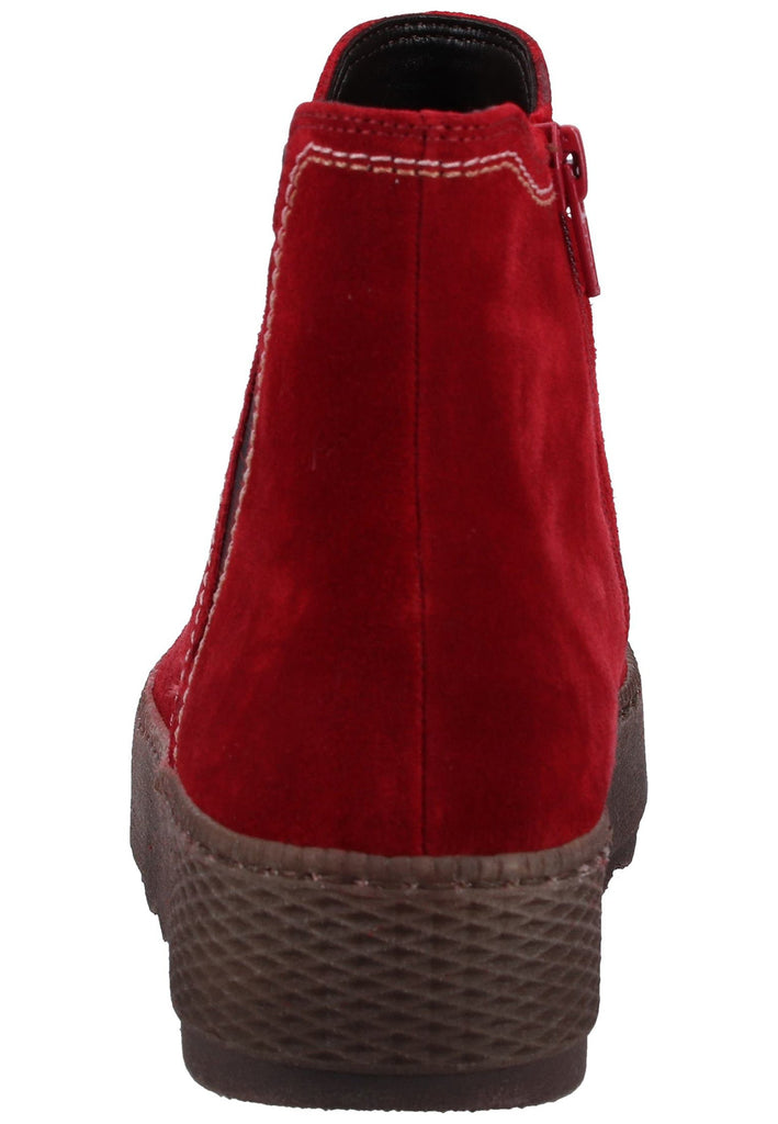 Gabor Stiefelette Veloursleder Rot - surf4shoes