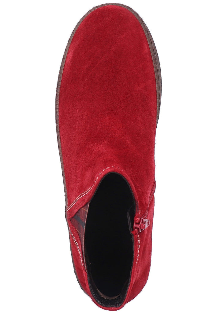 Gabor Stiefelette Veloursleder Rot - surf4shoes