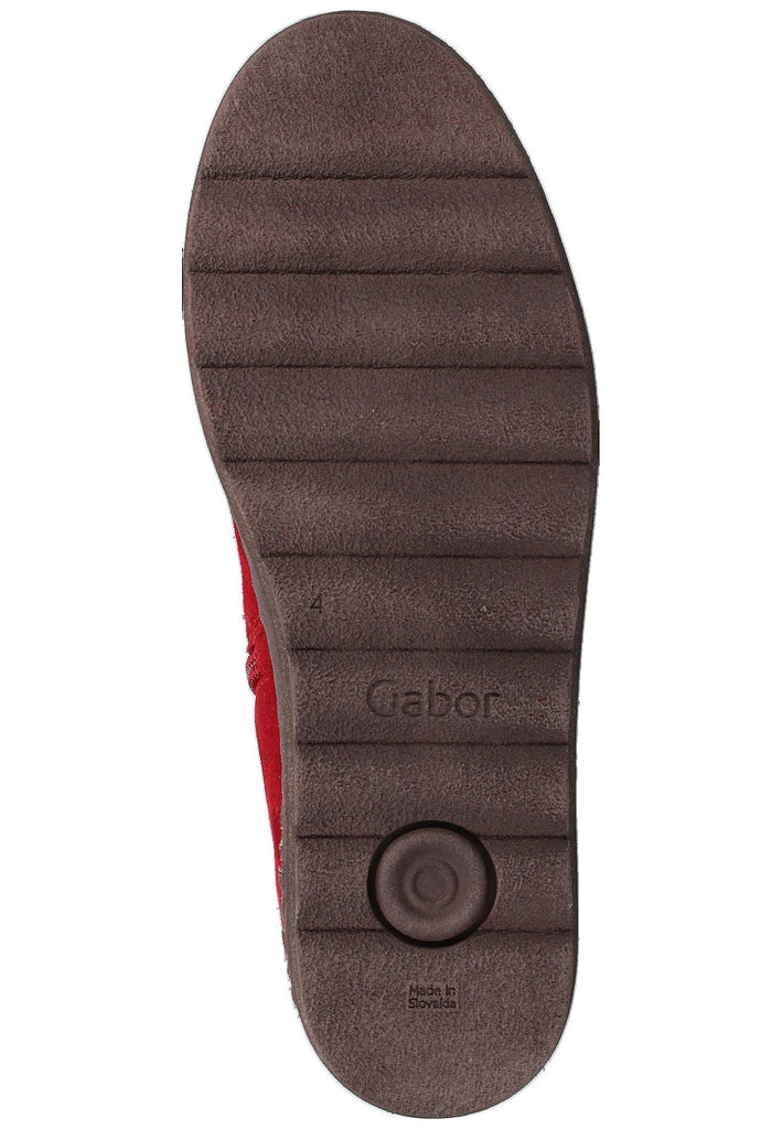 Gabor Stiefelette Veloursleder Rot - surf4shoes