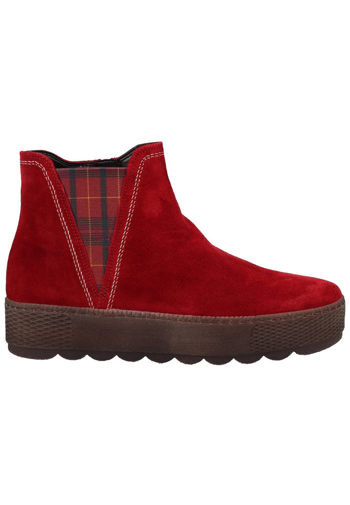 Gabor Stiefelette Veloursleder Rot - surf4shoes