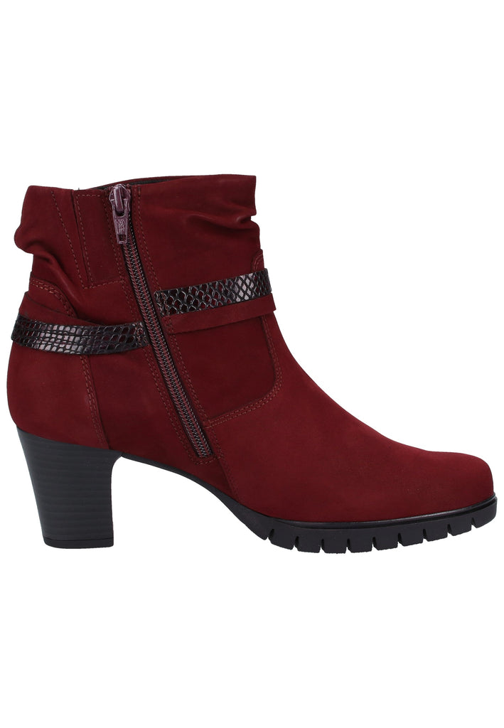 Gabor Stiefelette Veloursleder Dunkelrot - surf4shoes