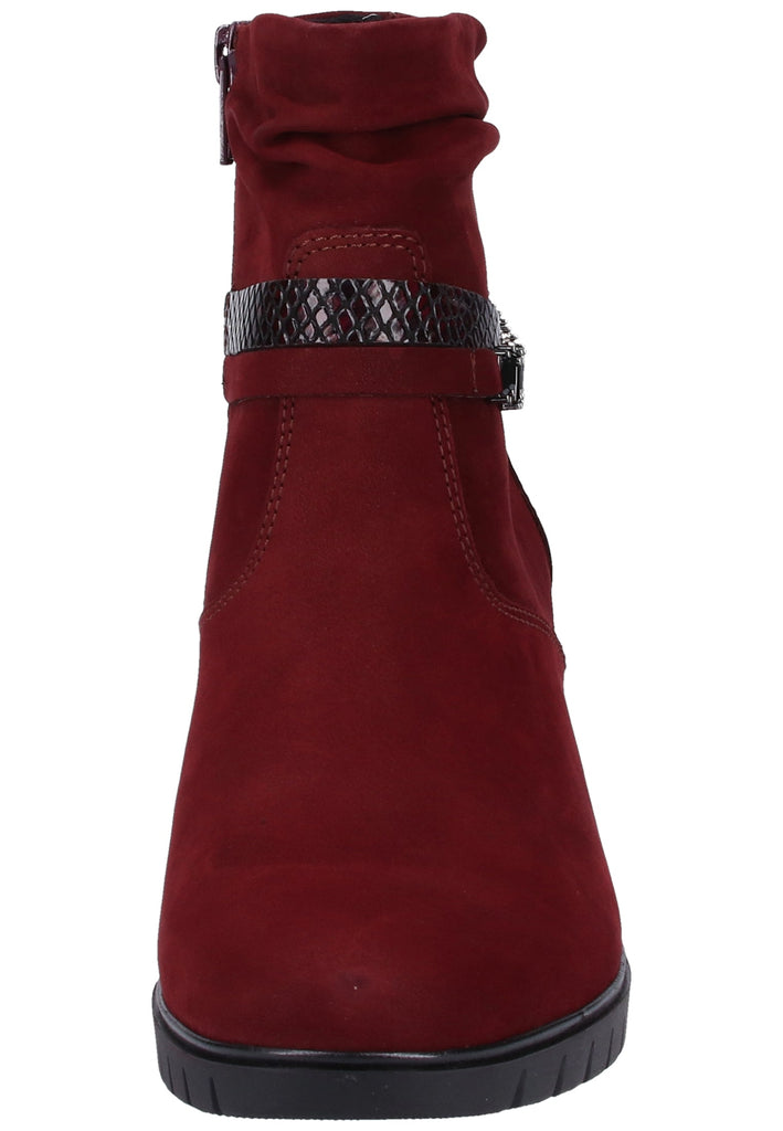 Gabor Stiefelette Veloursleder Dunkelrot - surf4shoes