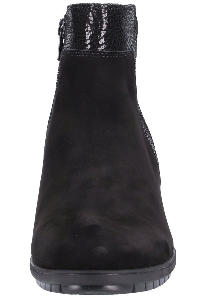 Gabor Stiefelette Veloursleder Schwarz - surf4shoes