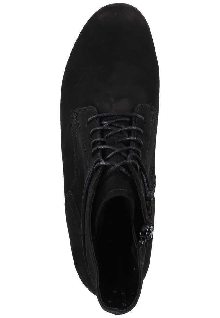Gabor Stiefelette Veloursleder Schwarz - surf4shoes