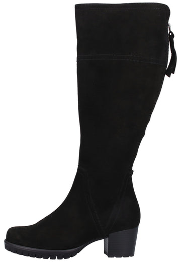 Gabor Stiefel Veloursleder Schwarz - surf4shoes