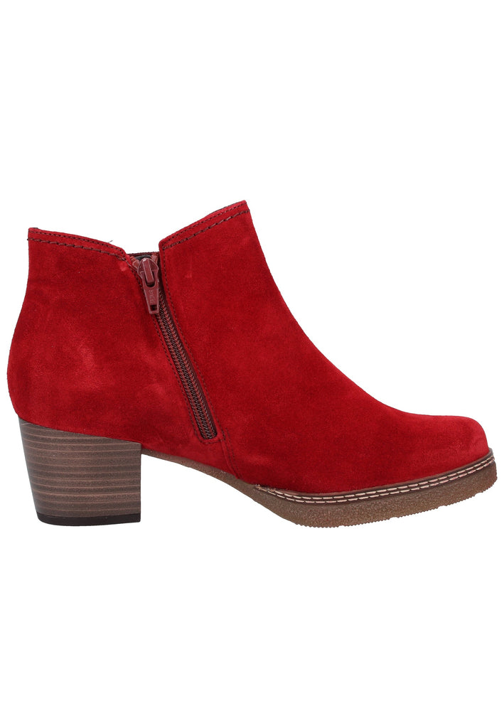 Gabor Stiefelette Veloursleder Rot - surf4shoes