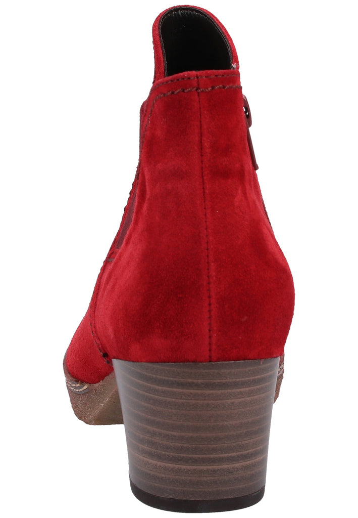 Gabor Stiefelette Veloursleder Rot - surf4shoes
