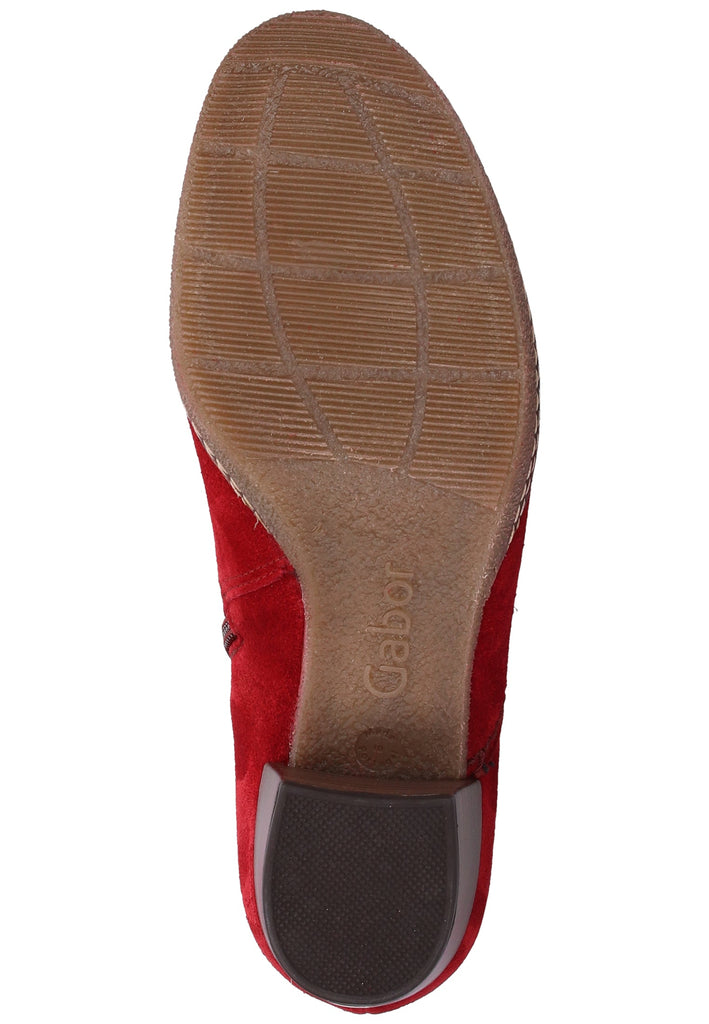 Gabor Stiefelette Veloursleder Rot - surf4shoes