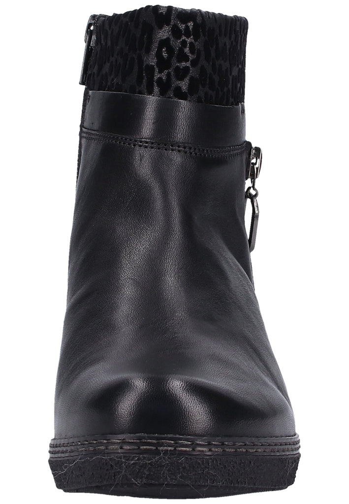 Gabor Stiefelette Veloursleder Schwarz - surf4shoes