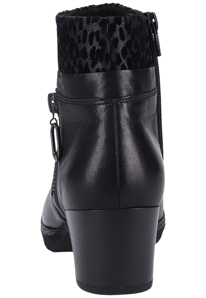 Gabor Stiefelette Veloursleder Schwarz - surf4shoes