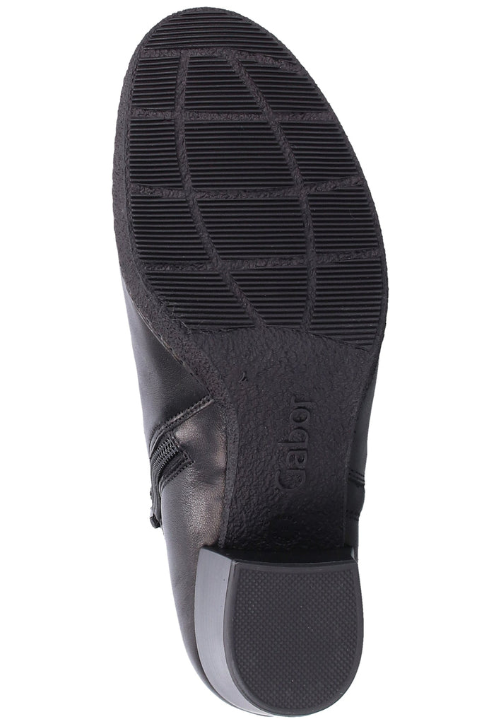 Gabor Stiefelette Veloursleder Schwarz - surf4shoes