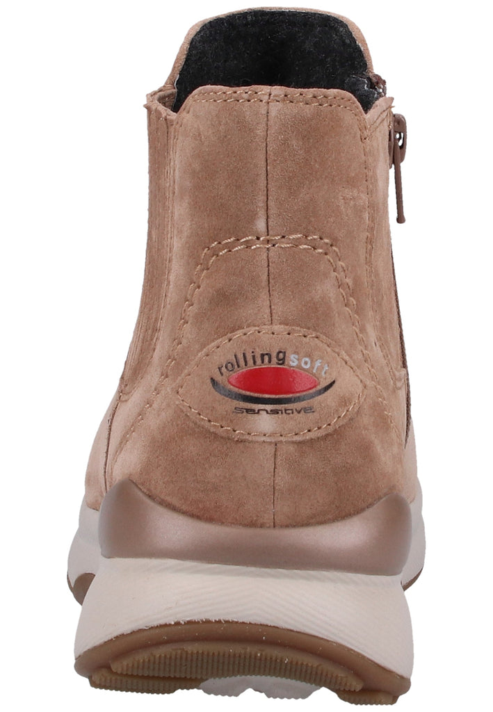 Gabor Stiefelette Veloursleder Beige - surf4shoes