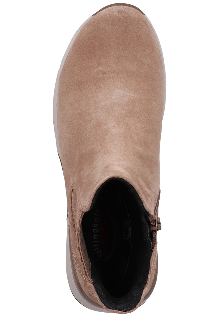 Gabor Stiefelette Veloursleder Beige - surf4shoes