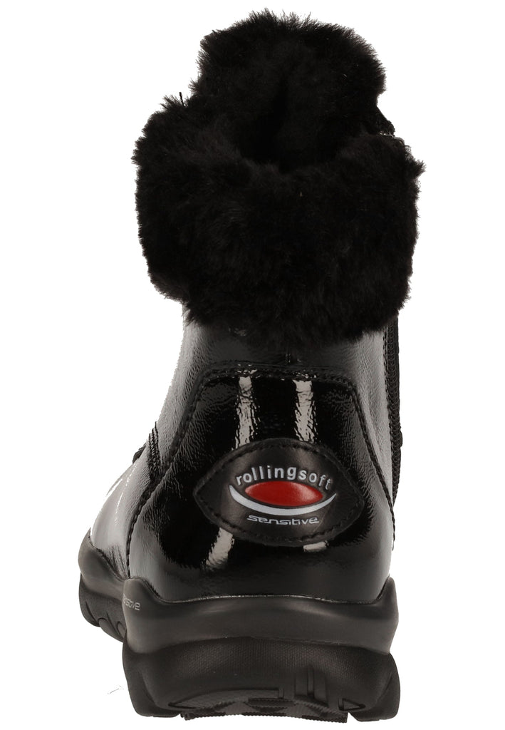 Gabor Stiefelette Leder/Textil Schwarz - surf4shoes