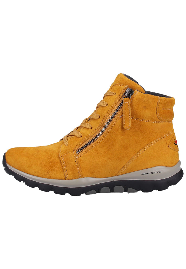 Gabor Stiefelette Veloursleder Gelb - surf4shoes