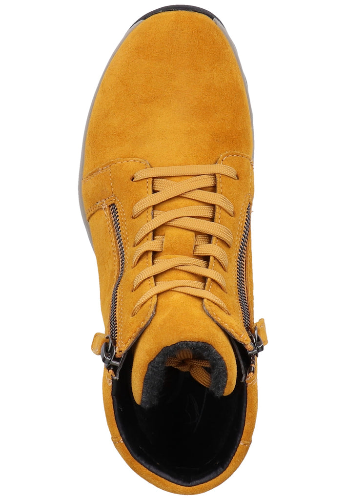 Gabor Stiefelette Veloursleder Gelb - surf4shoes