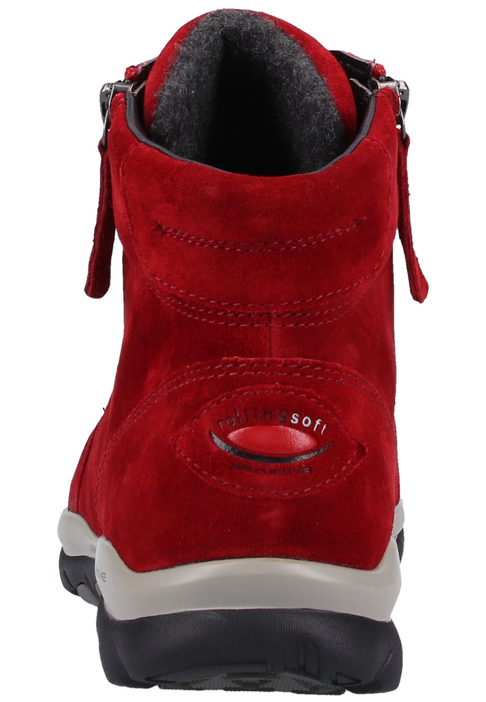 Gabor Stiefelette Veloursleder Rot - surf4shoes