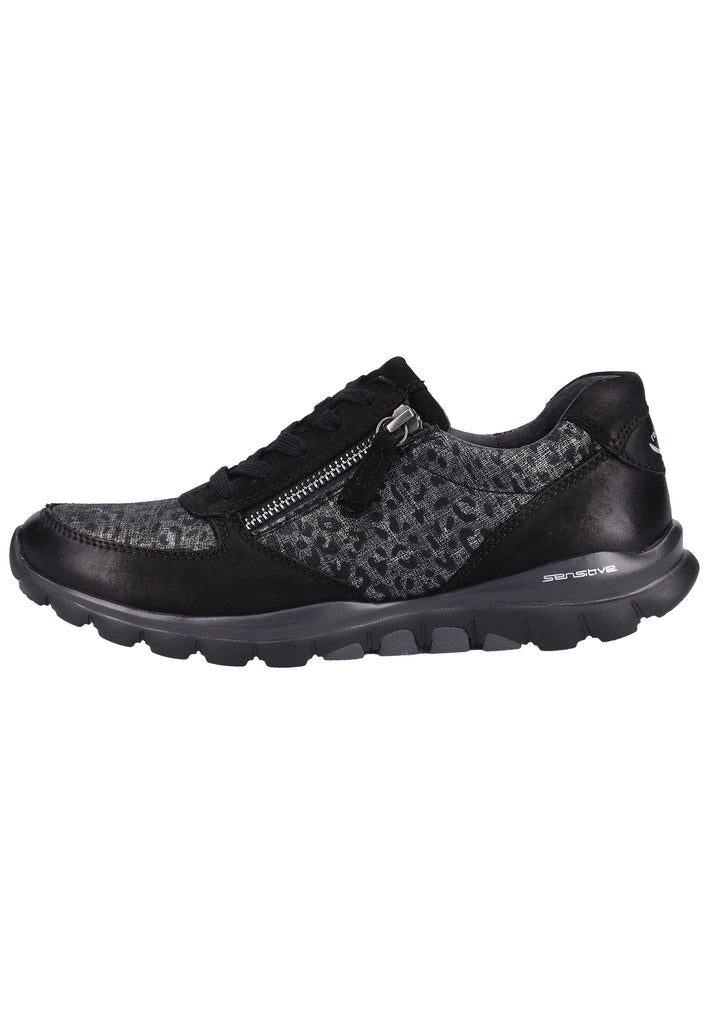 Gabor Sneaker Veloursleder Schwarz/Grau - surf4shoes