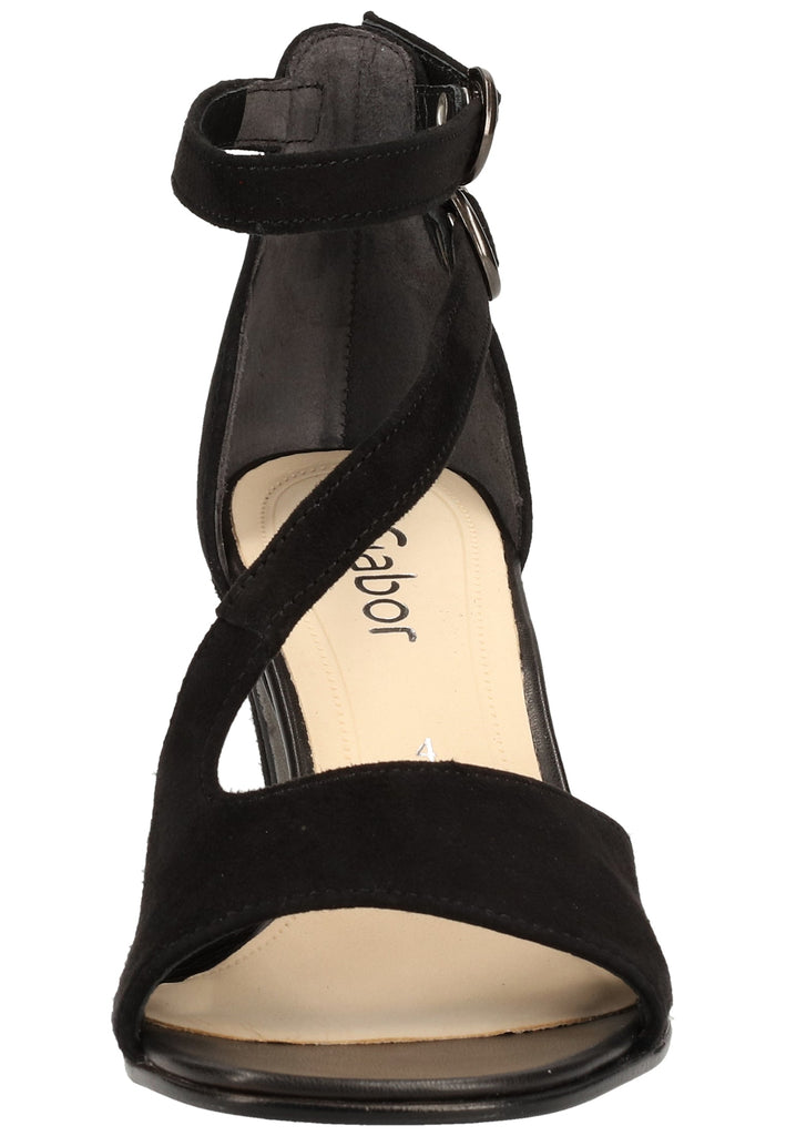 Gabor Sandalen Lederimitat Schwarz - surf4shoes