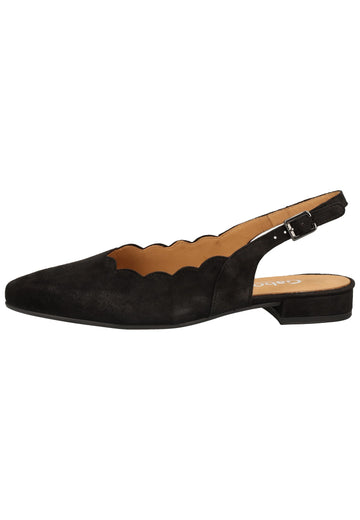 Gabor Pumps Veloursleder Schwarz - surf4shoes
