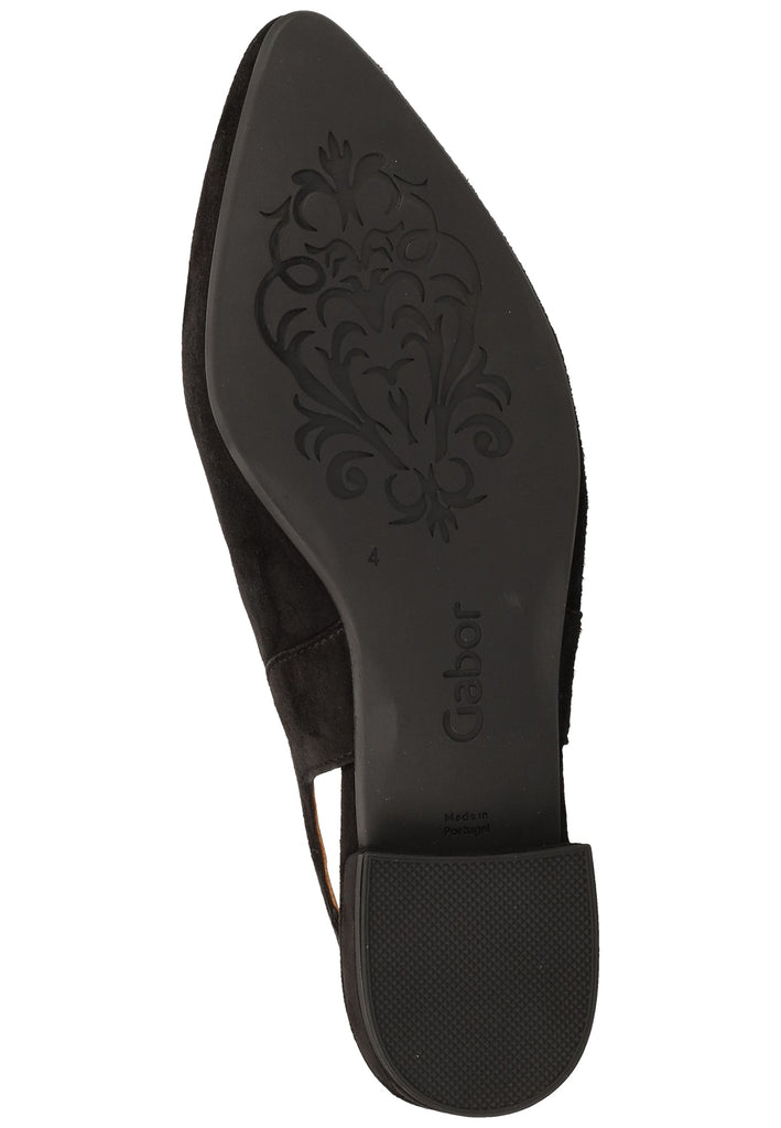 Gabor Pumps Veloursleder Schwarz - surf4shoes
