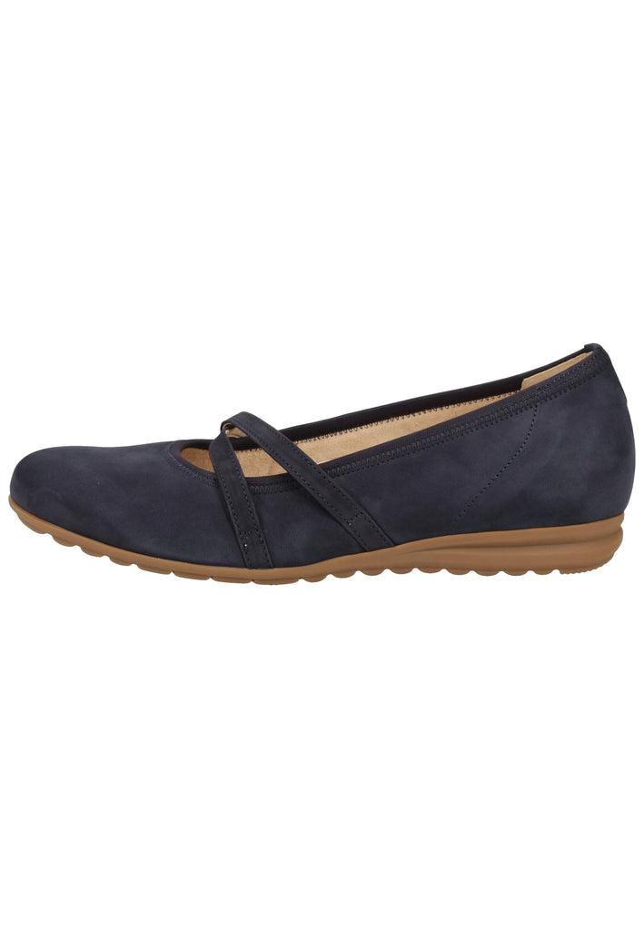 Gabor Ballerinas Nubukleder Blue - surf4shoes