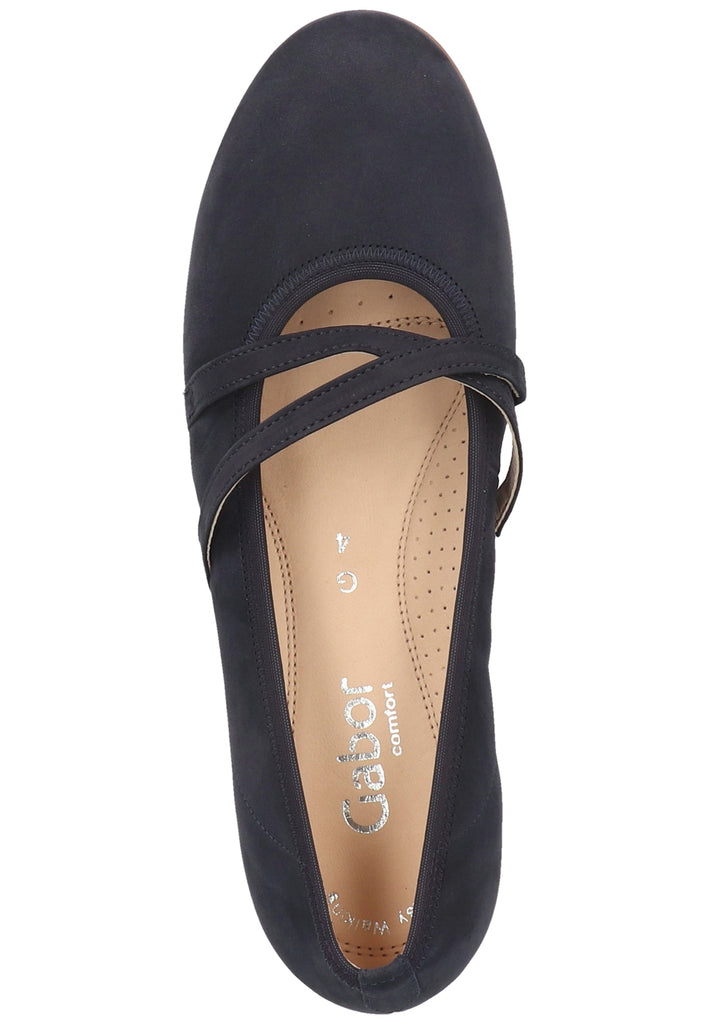 Gabor Ballerinas Nubukleder Blue - surf4shoes