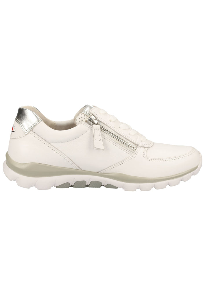 Gabor Sneaker Glattleder Weiß/Silber - surf4shoes