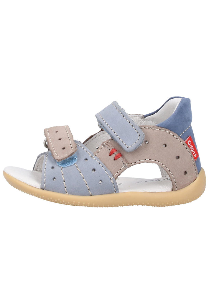 Kickers Sandalen Leder Grau/Blau - surf4shoes