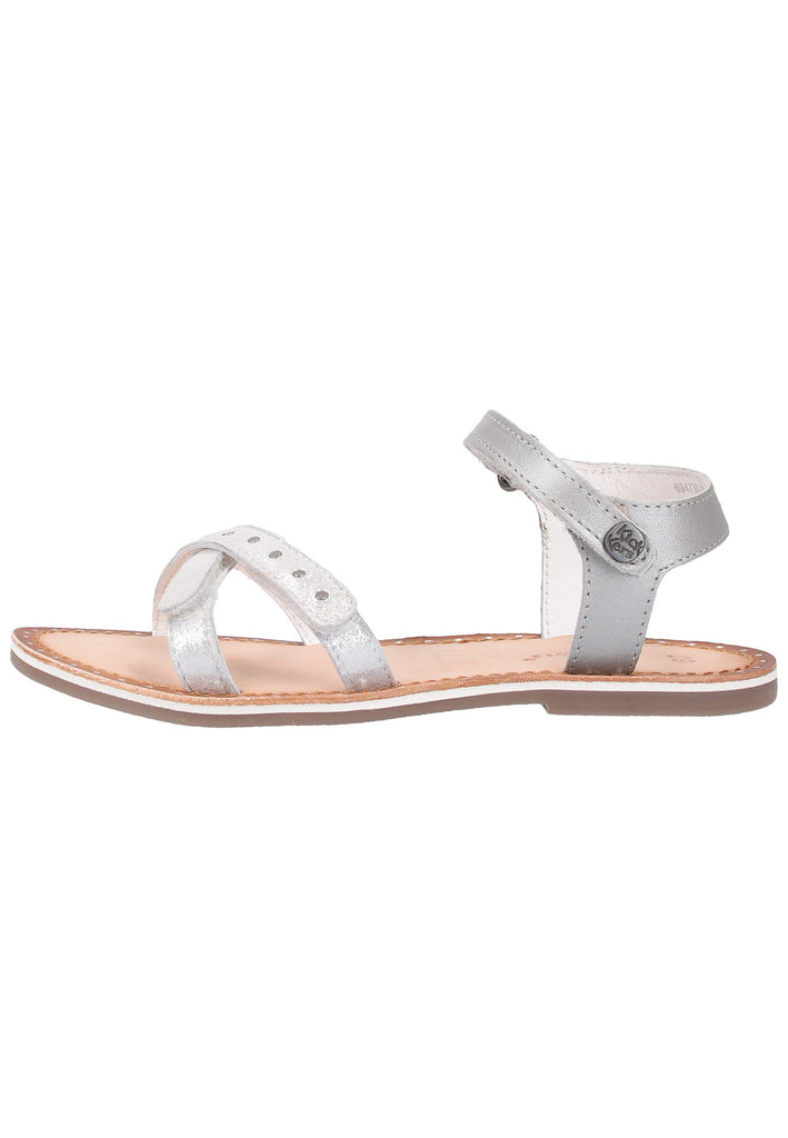 Kickers Sandalen Leder Silber - surf4shoes