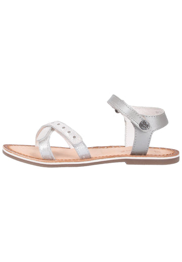 Kickers Sandalen Leder Silber - surf4shoes