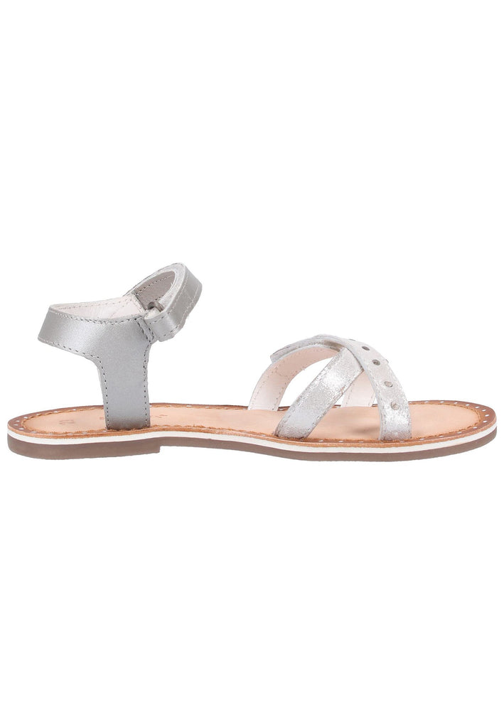Kickers Sandalen Leder Silber - surf4shoes