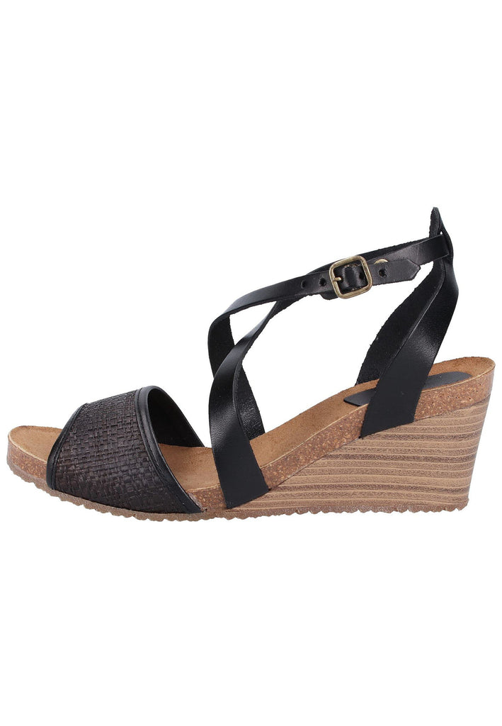 Kickers Sandalen Leder/Textil Schwarz - surf4shoes