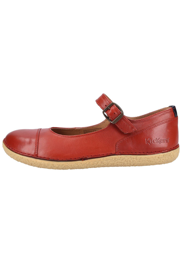 Kickers Ballerinas Leder Rot - surf4shoes