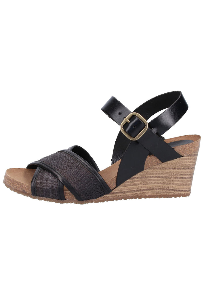 Kickers Sandalen Leder/Textil Schwarz - surf4shoes