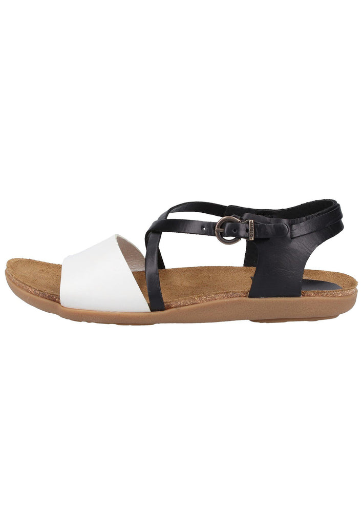 Kickers Sandalen Leder Weiß/Schwarz - surf4shoes