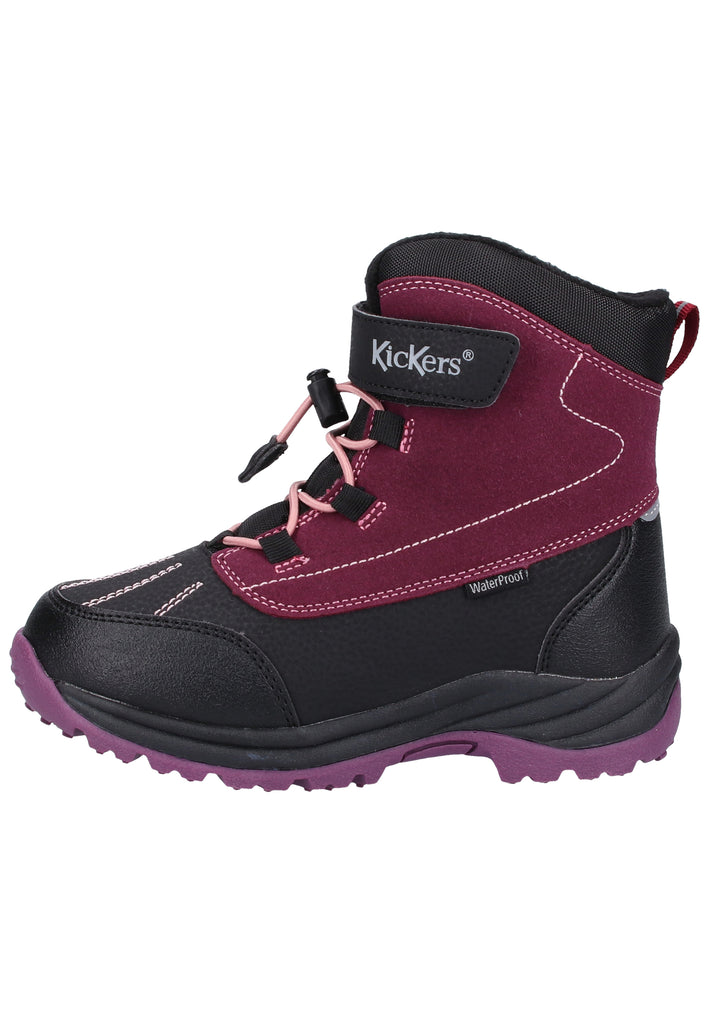 Kickers Stiefelette Lederimitat/Textil Violett Warmfutter - surf4shoes