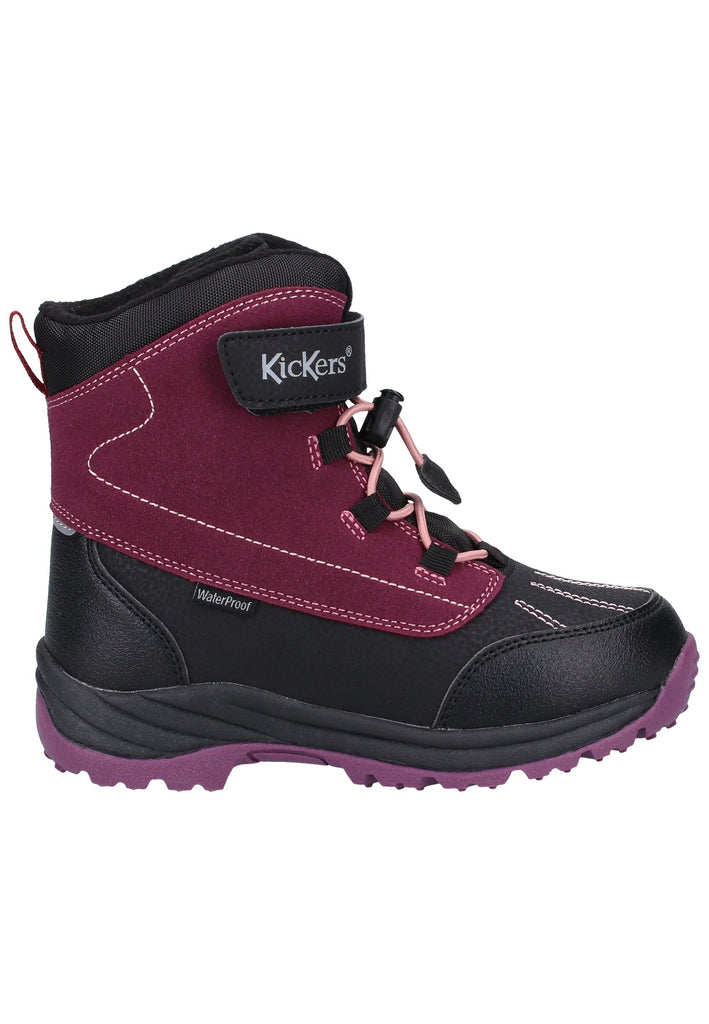 Kickers Stiefelette Lederimitat/Textil Violett Warmfutter - surf4shoes